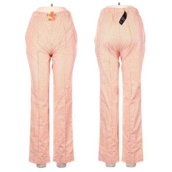 NWT ASTRID DEIGNER Striped Cotton Pants L - Picture 11 of 11